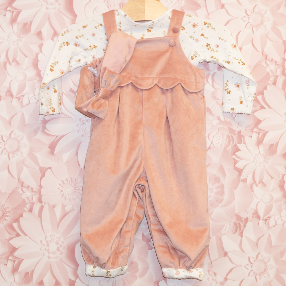 Velour Overall Set Size 6-9m