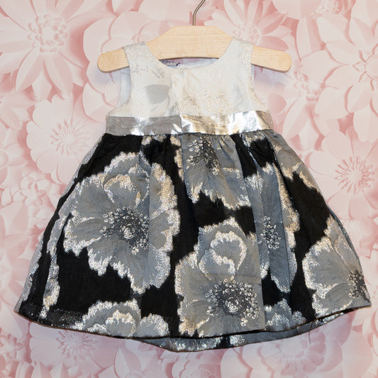 Metallic Floral Dress Size 6m