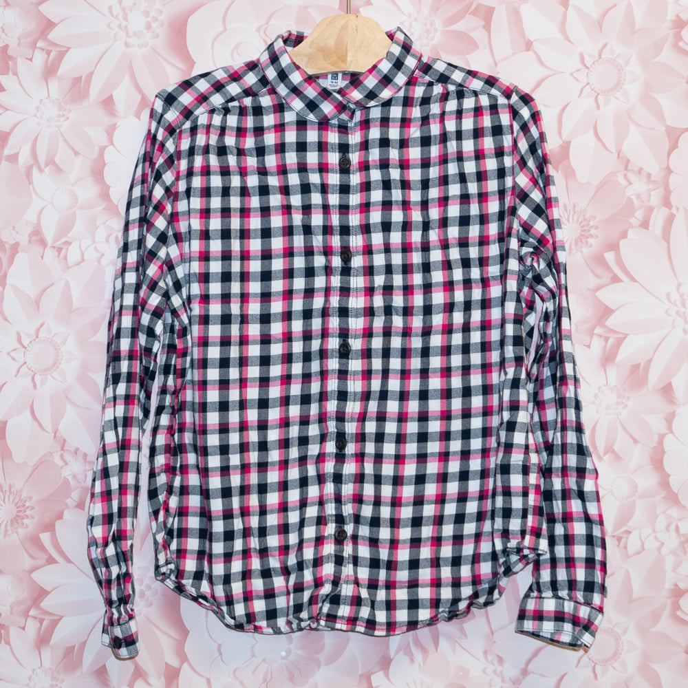 Pink Plaid Shirt Size 11-12