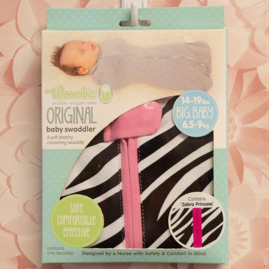 New In Box Zebra Print Woombie Size 3-6m