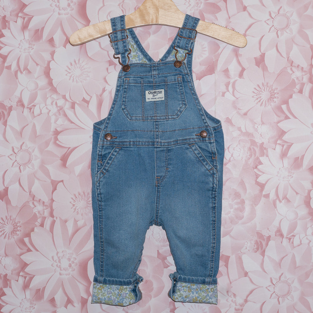 Floral-lined Overalls Size 12m