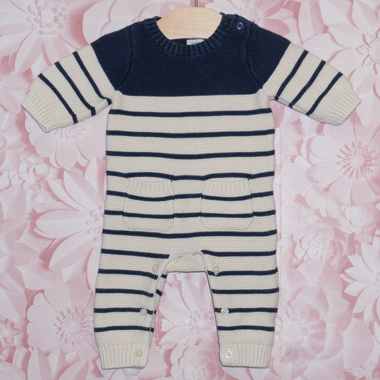 Striped Knit Romper Size 0-3m