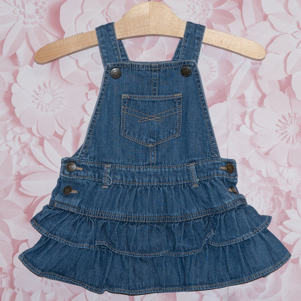 Ruffled Overall Dress Size 12-18m