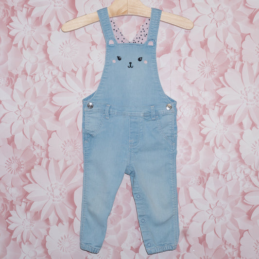 Animal Face Overalls Size 9-12m