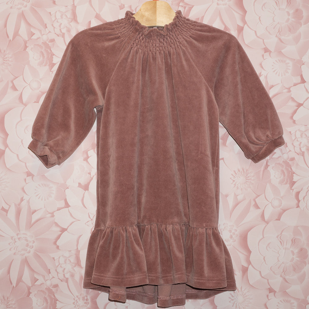 NWT Elastic Neck Velour Dress Size 2T