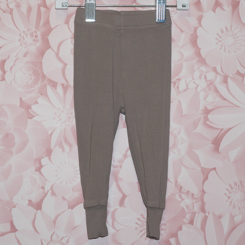 Tan Ribbed Leggings Size 6-12m