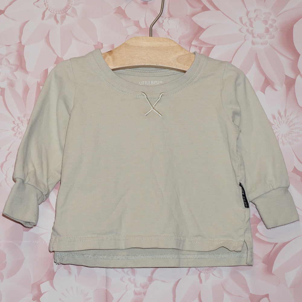 Beige Longsleeve Tee Size 6-12m