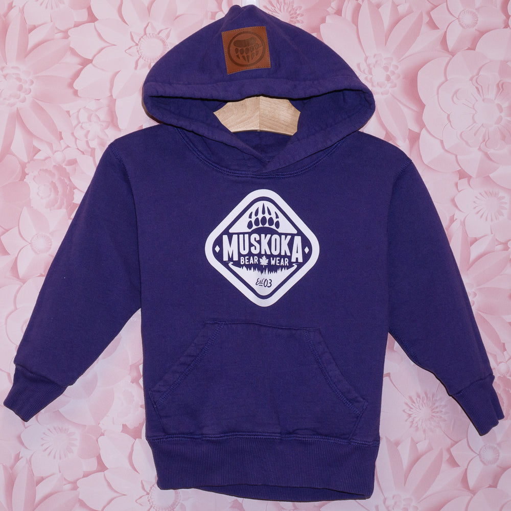Purple Muskoka Bear Wear Hoodie Size 2-3