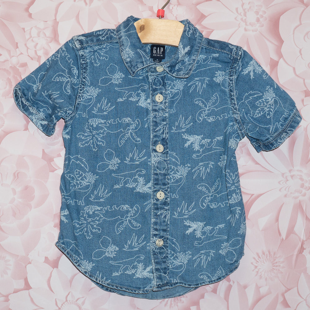 Denim Dino Shirt Size 3