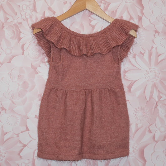 Knit Ruffle Collar Dress Size 12-18m