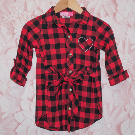 NWT Plaid Heart Tunic Size 4T