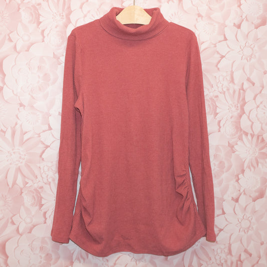 Pink Ribbed Maternity Top Size L
