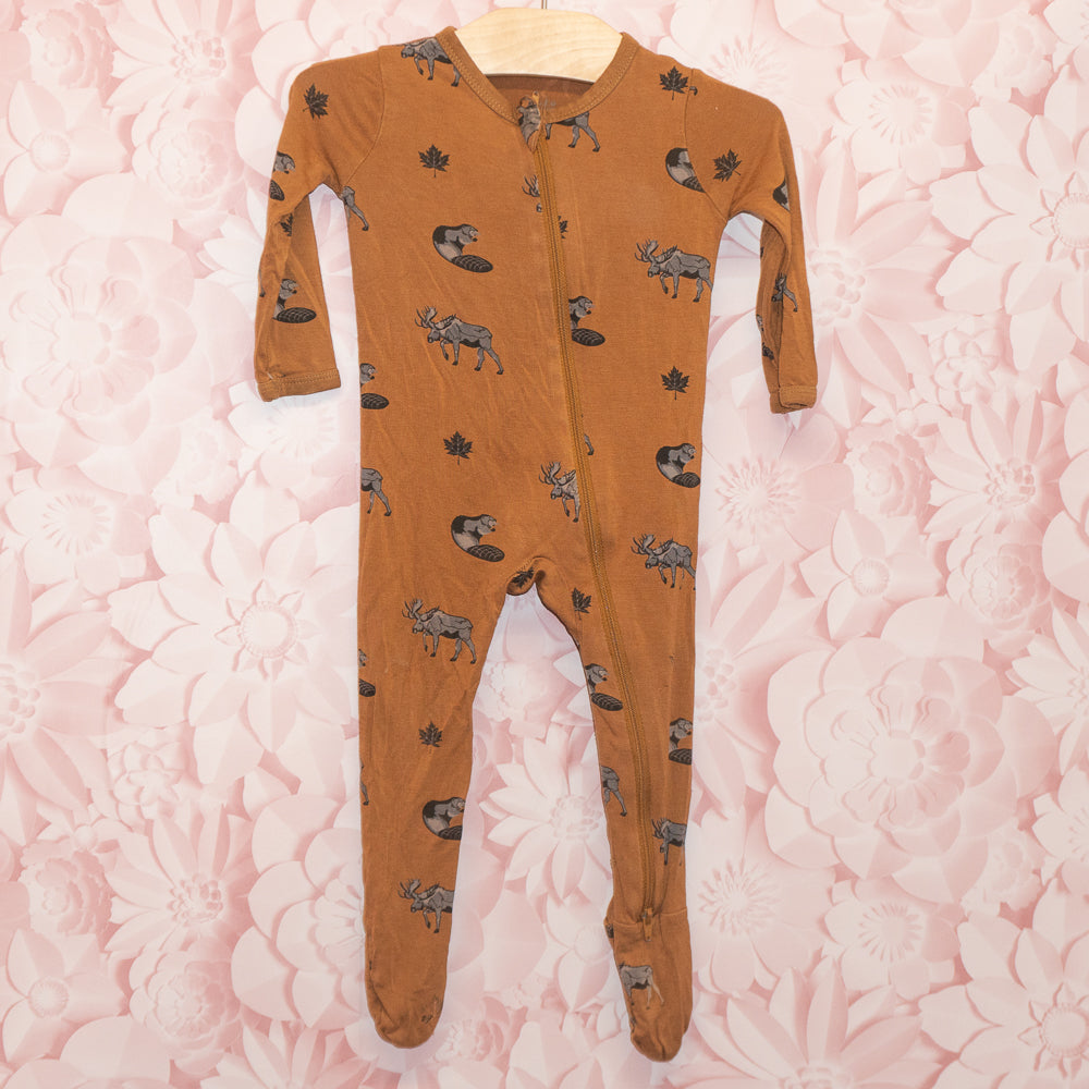 Canadian Animal Bamboo Sleeper Size 6-12m