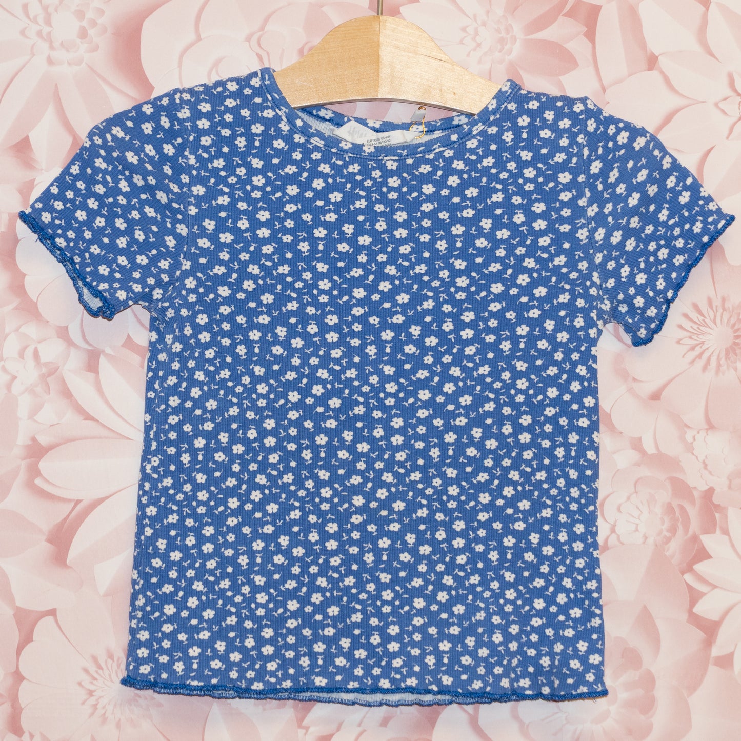Ribbed Floral Tee Size 4-6y
