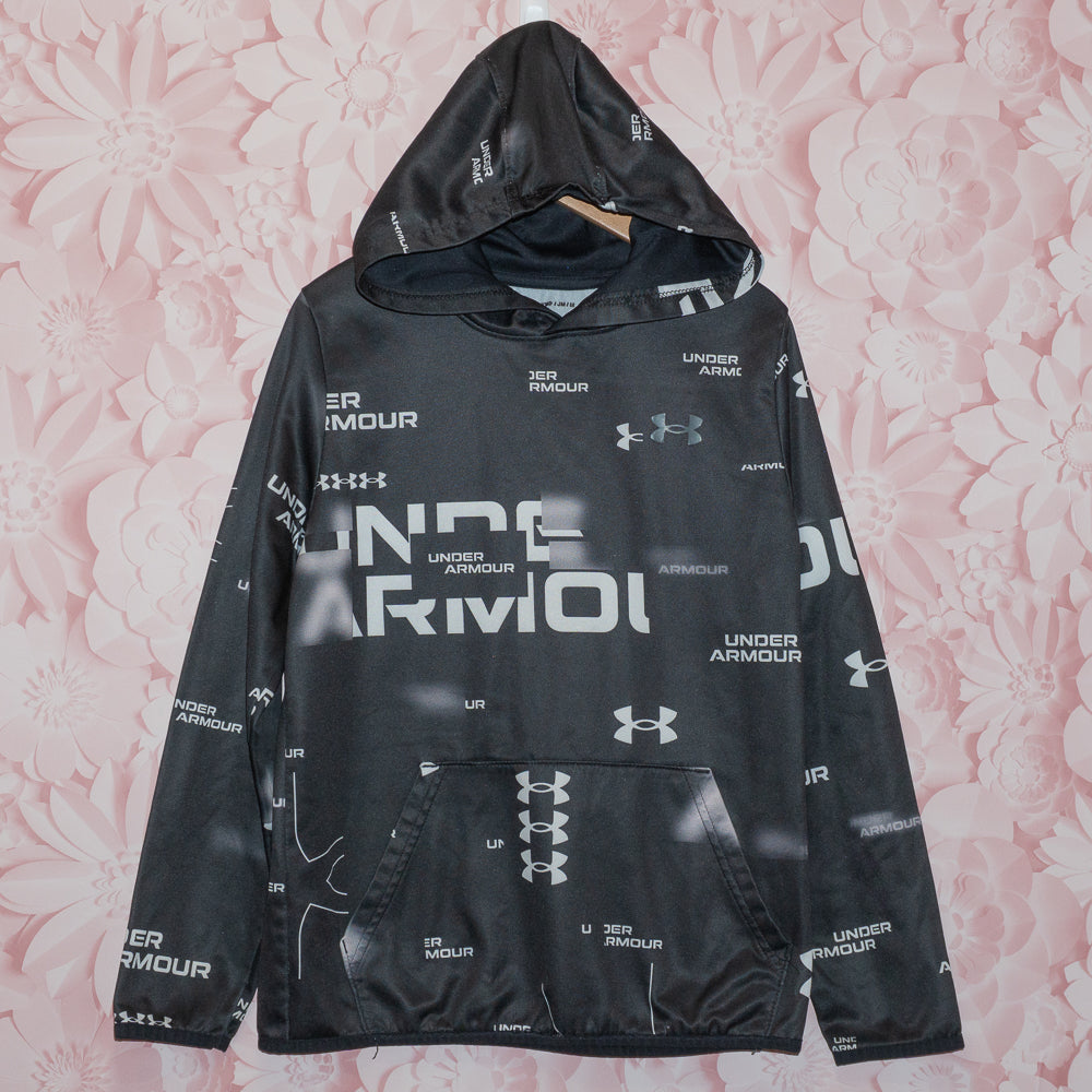 Black Pattern Logo UA Hoodie Size 10-12