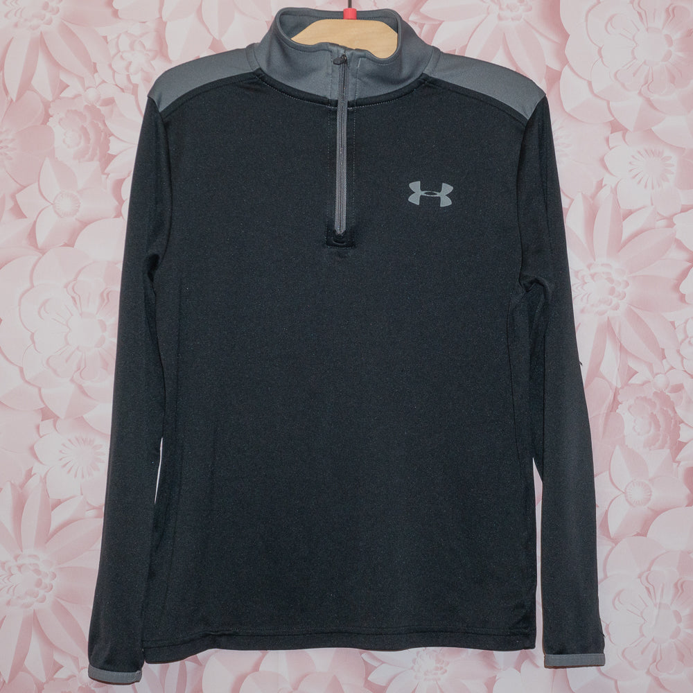 Black Gray UA Athletic Top Size 10-12