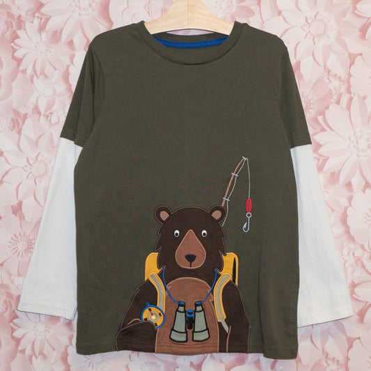 Fishing Bear Tee Size 12