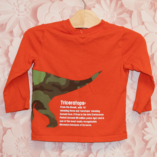 Tough Triceratops Tee Size 2T