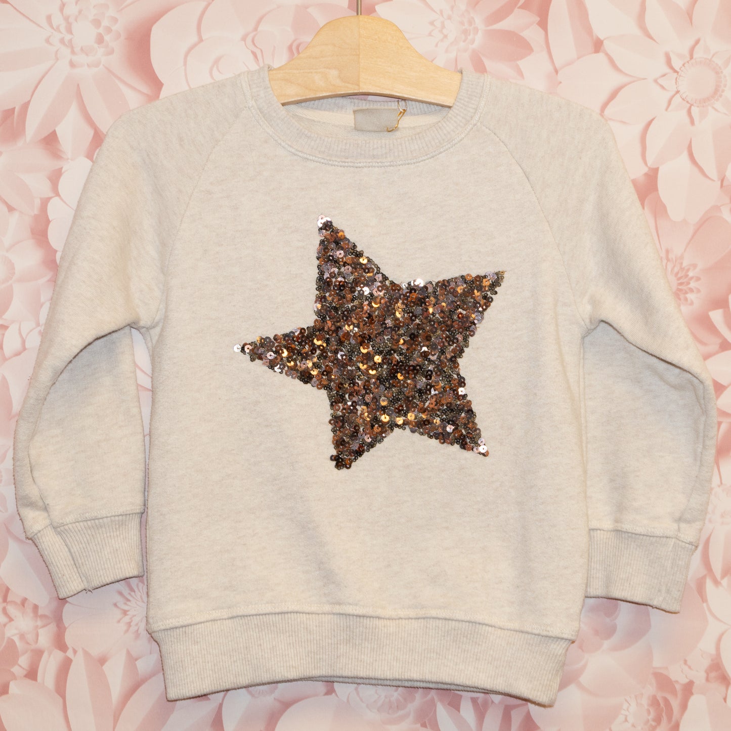 Sequin Star Sweatshirt Size 4/5