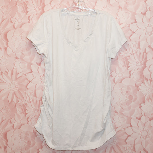 White Short Sleeve Maternity Tee Size M