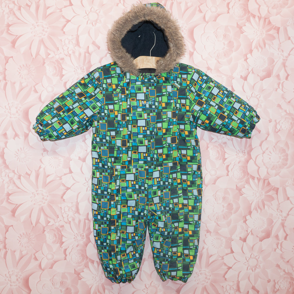 Patterned Snowsuit Size 24m