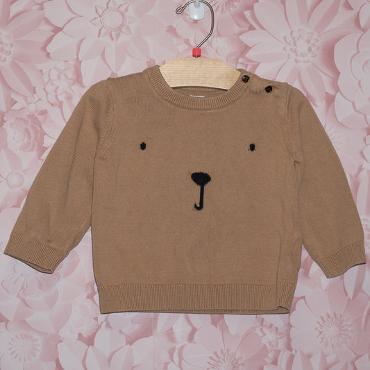 Bear Face Sweater Size 18-24m