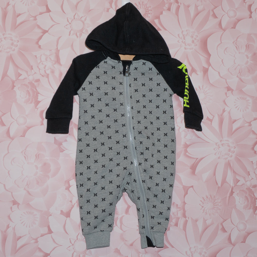 Hurley Hooded Romper Size 3m