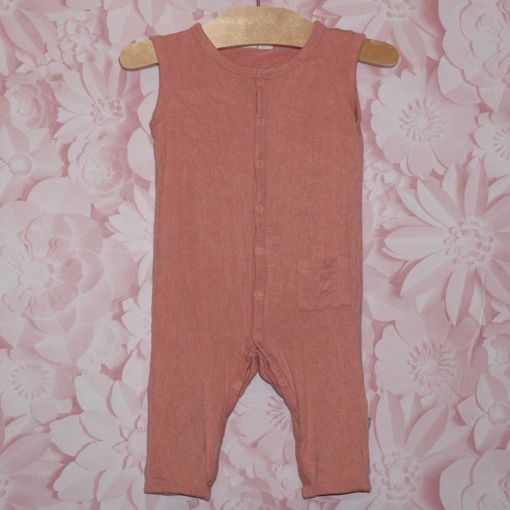 Peach Bamboo Sleeveless Romper Size 12-18m
