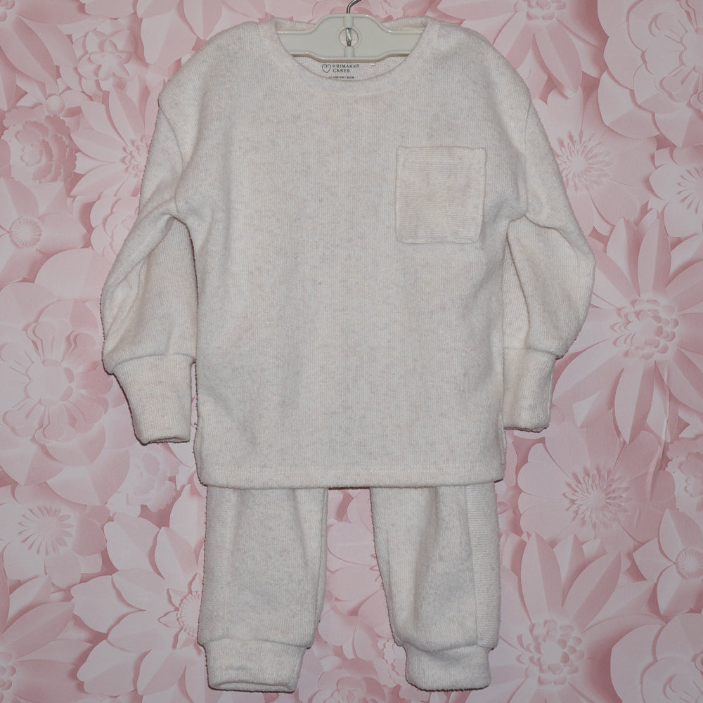 White Knit Set Size 12-18m