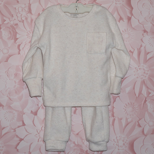 White Knit Set Size 12-18m