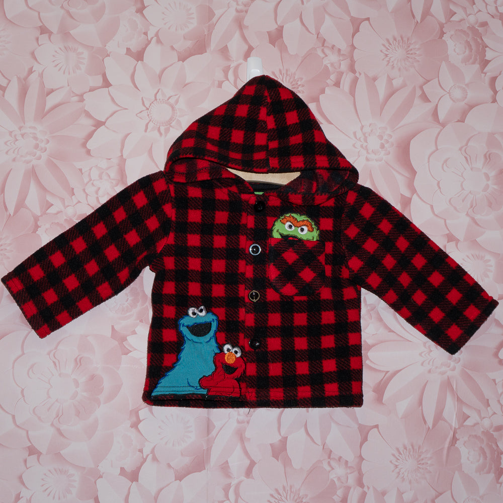 Sesame Street Plaid Jacket Size 6/9m