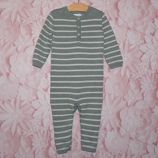 Green Knit Romper Size 18m
