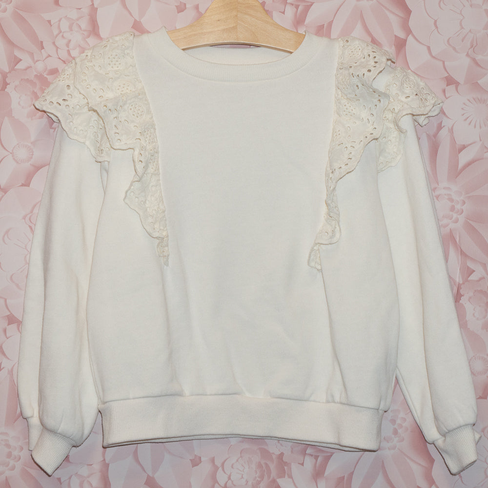 Ruffle Shoulder Sweatshirt Size 6x/7
