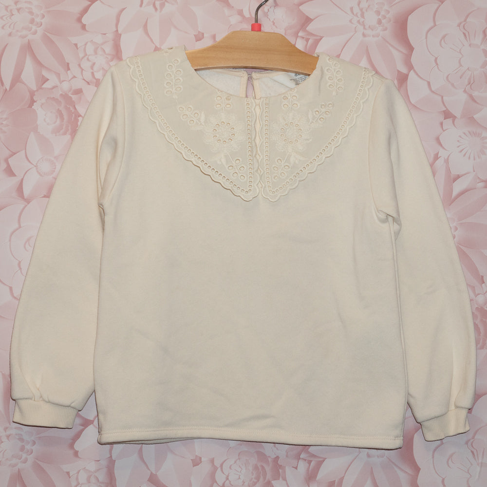 Lace Collar Sweatshirt Size 6x/7