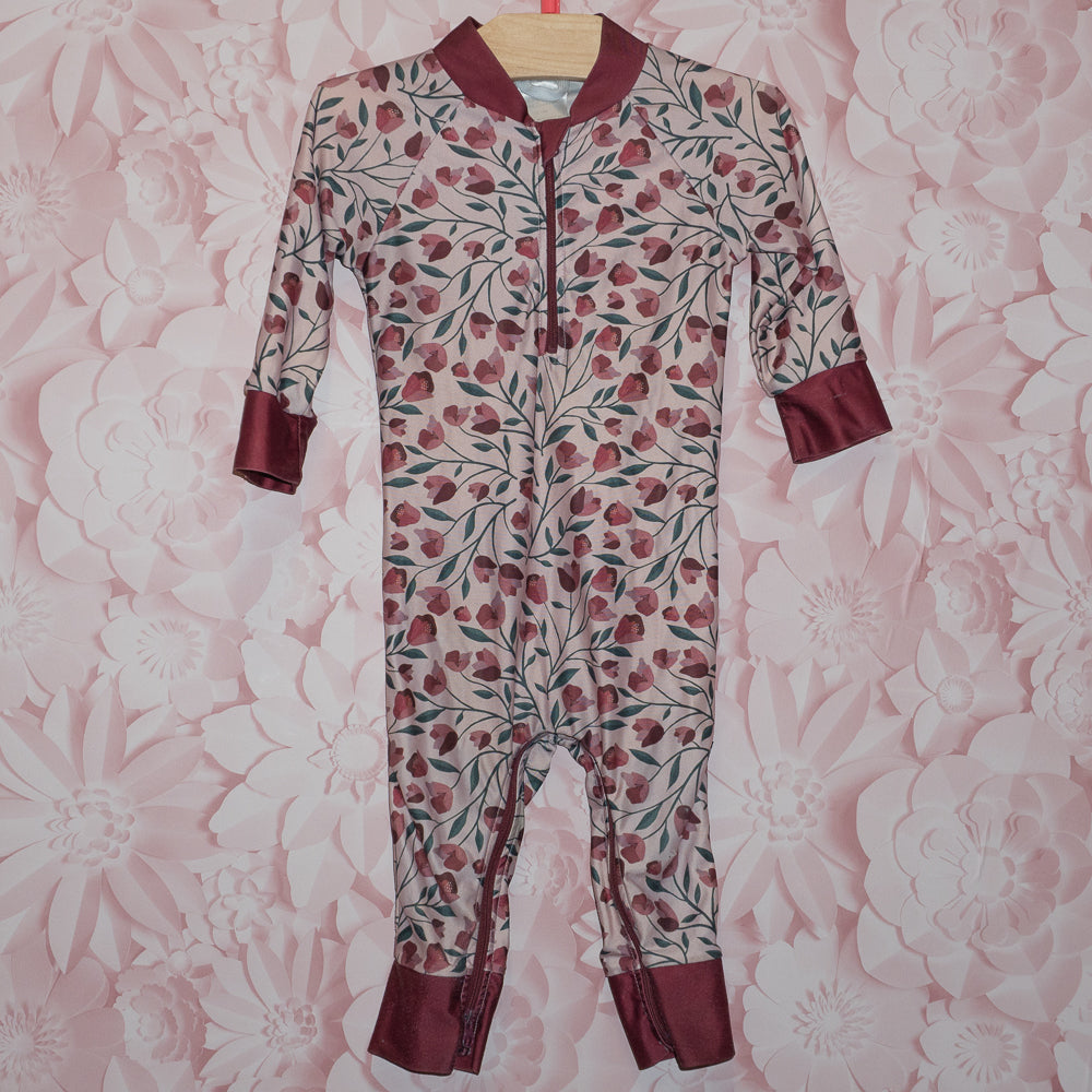 Floral Full-Coverage Swimsuit Size 12-18m