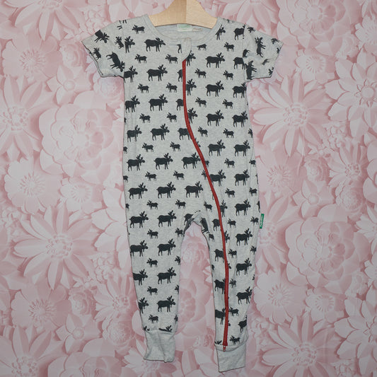 Moose Short Sleeve Romper Size 2T