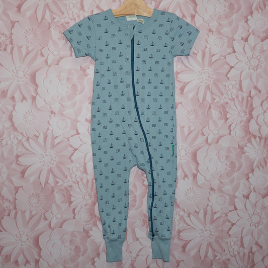 Sailboat Short Sleeve Romper Size 2T