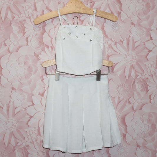 White Dressy Suit Size 8