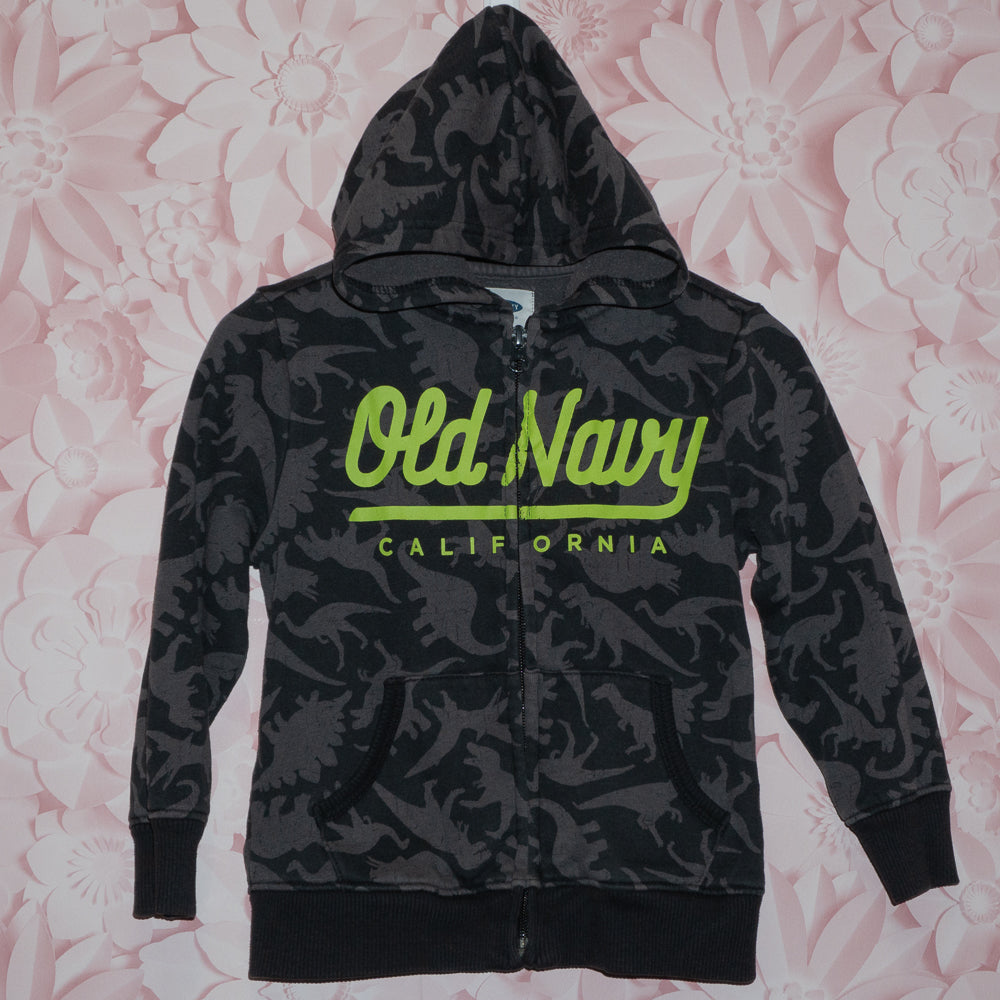 Dino Print Zip Hoodie Size 4T