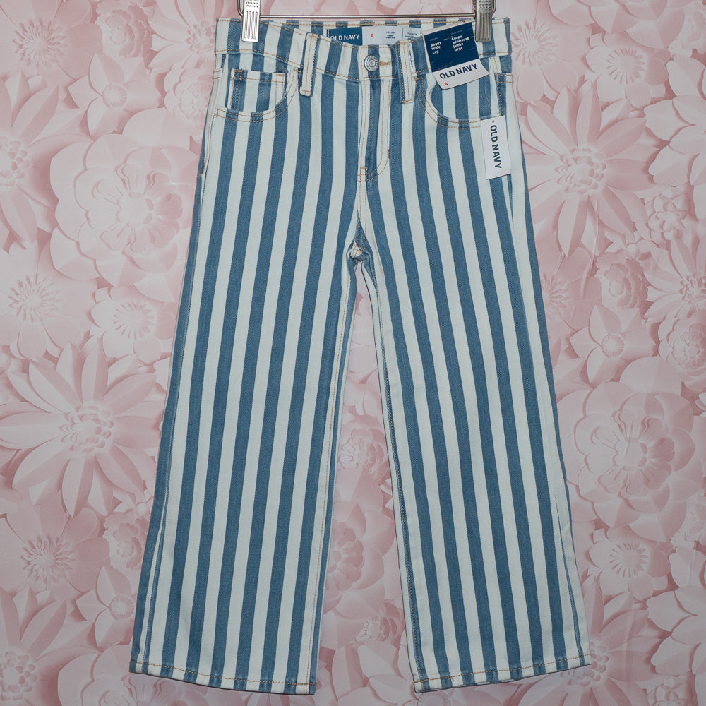 NWT Striped Wide-Leg Jeans Size 6
