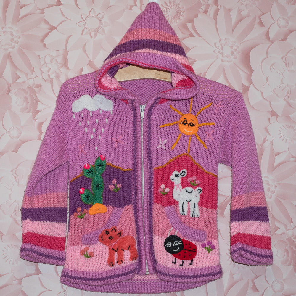Purple Peruvian Sweater Size 3-4T