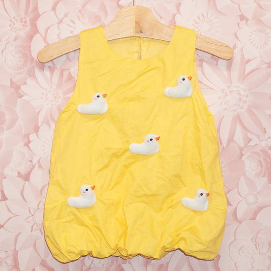 Plush Duckie Bubble Dress Size 9-12 or 12-18m