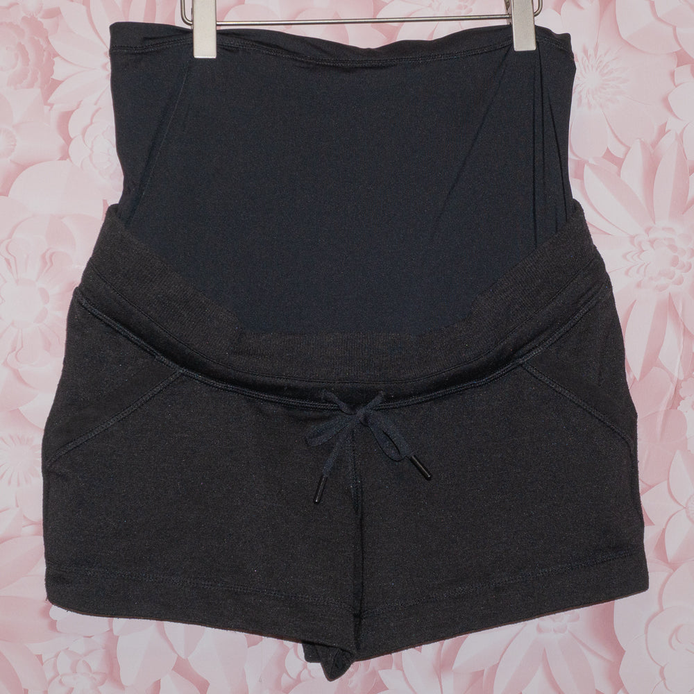 Black Lounge Maternity Shorts Size S