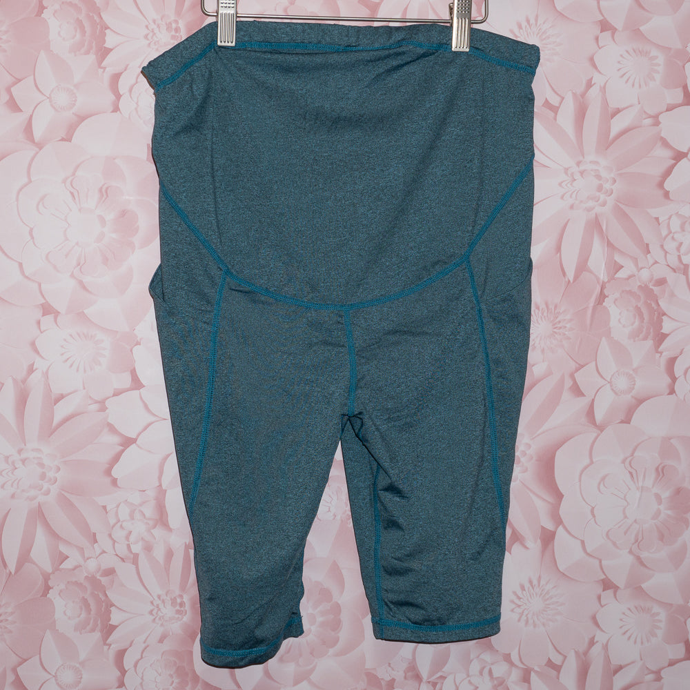 Blue-Green Athletic Maternity Shorts Size M