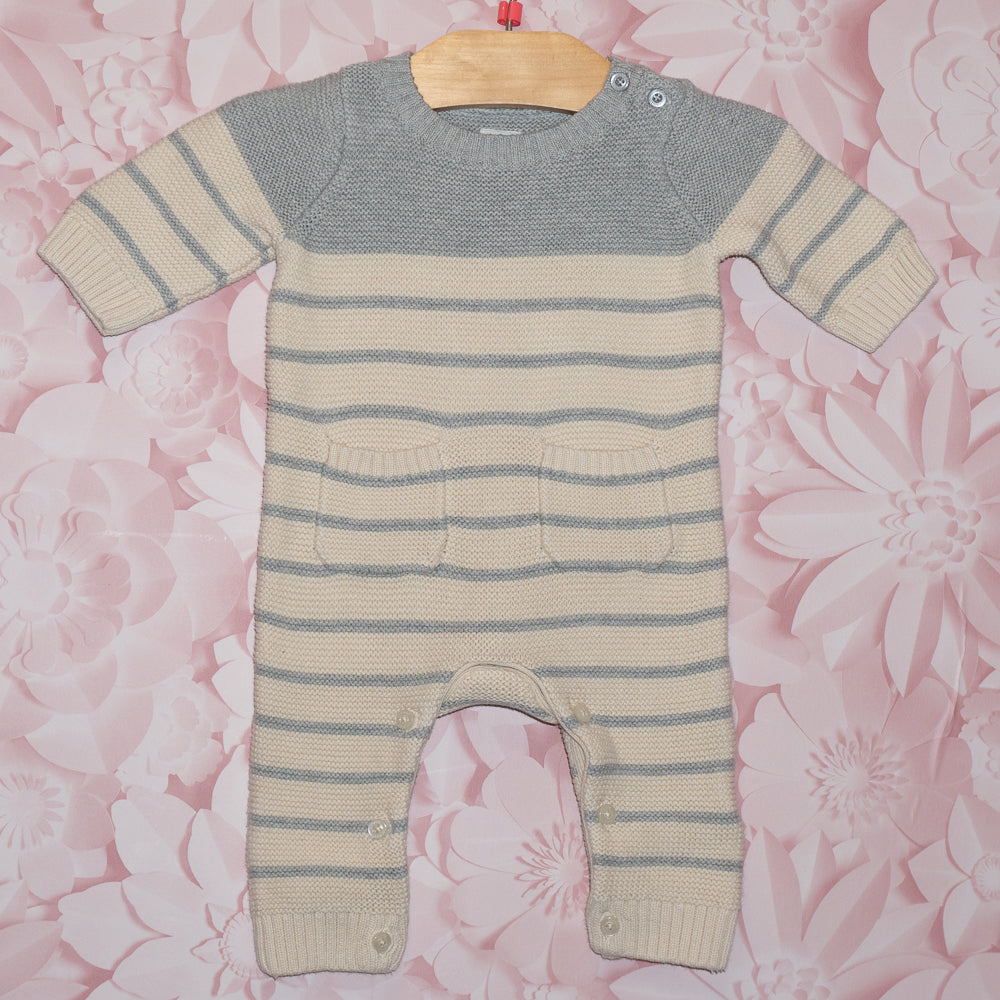 Striped Knit Romper Size 0-3m