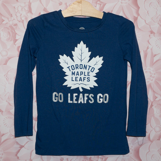 Sparkle Go Leafs Go Tee Size 6-6x