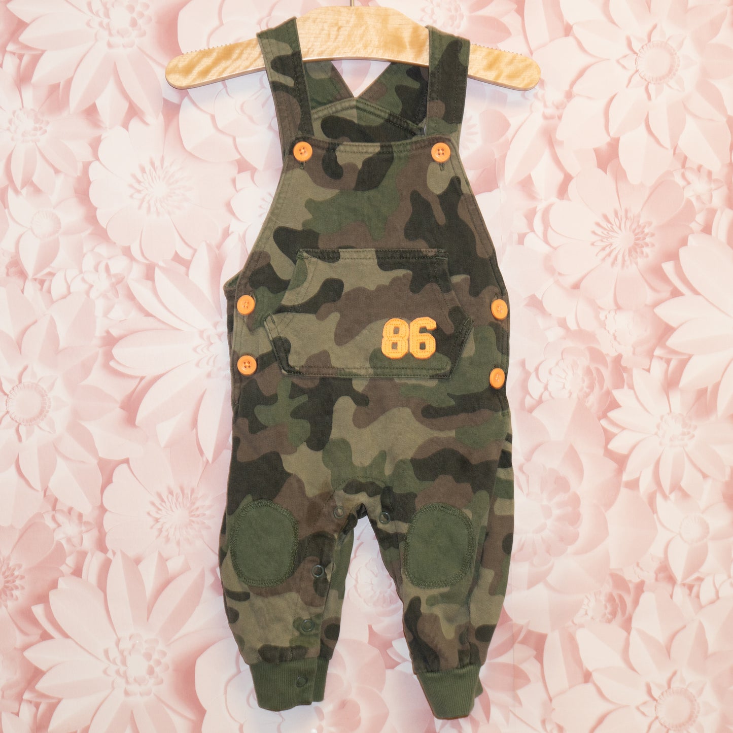 Jersey Camo Overalls Size 6-12m