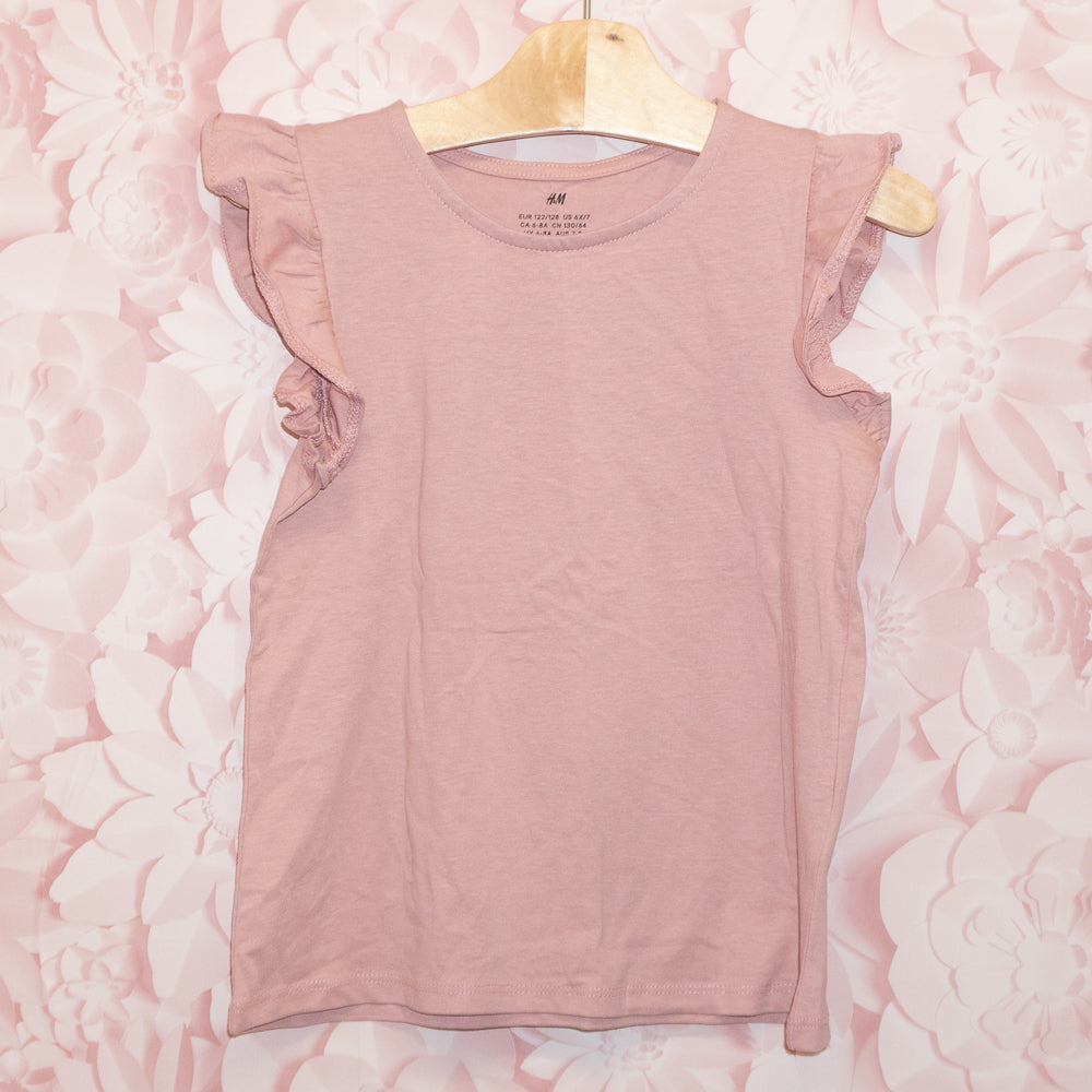 Ruffle Sleeve Tee Size 6x/7
