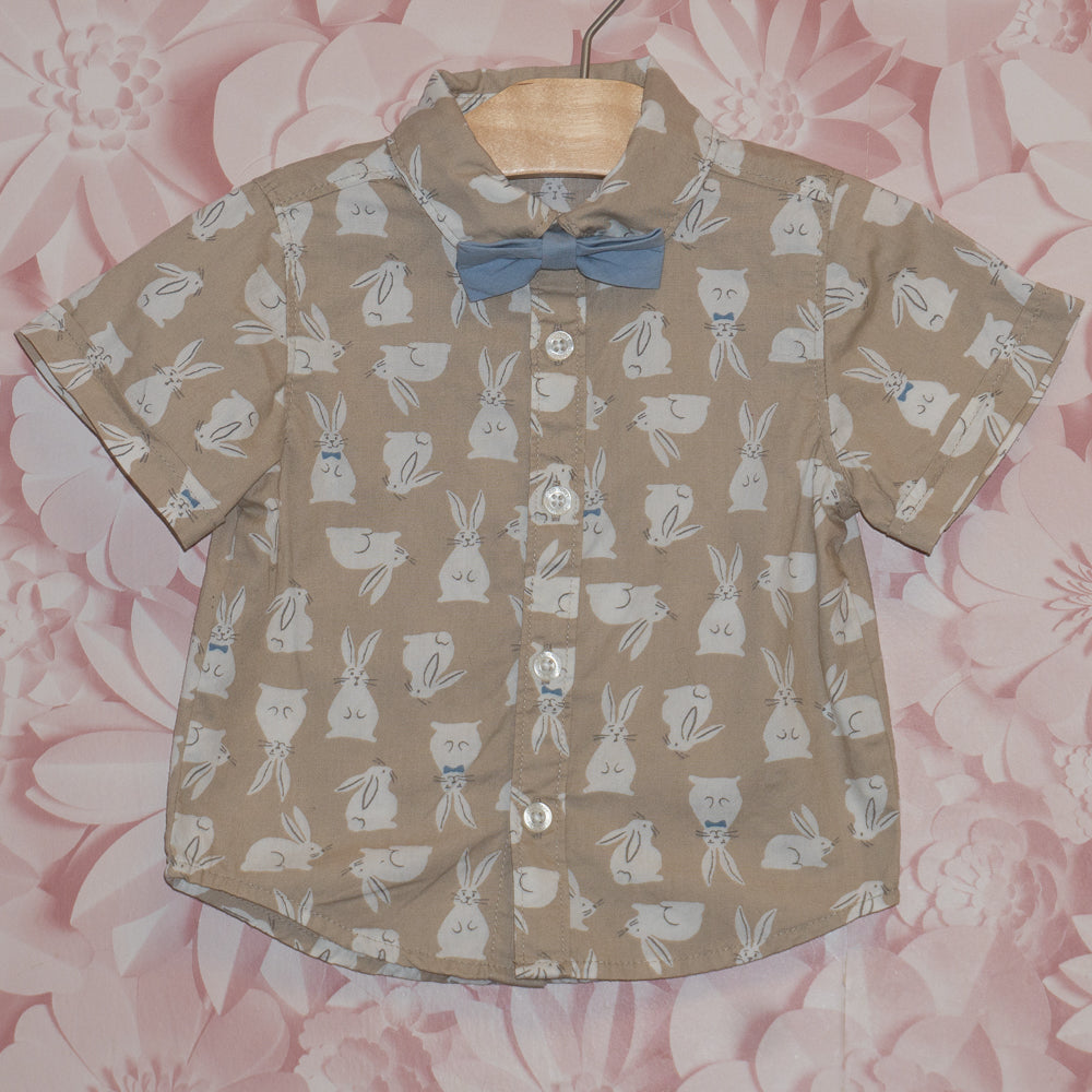 Bunny Bow-tie Shirt Size 6-12m