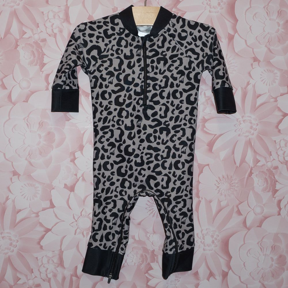 Leopard Print Full-Coverage Swimsuit Size 6-12m